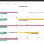 WordPress Events Calendar - Plugin Interface