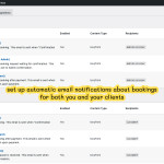 wordpress appointment booking emails settings