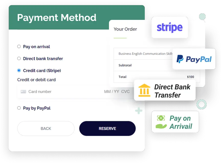 Accept Payments Online or On-site